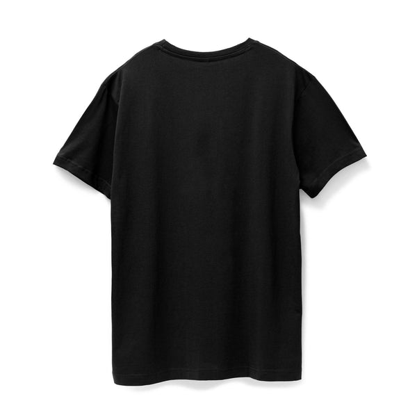 black SUPIMA Cotton T-Shirt Back view