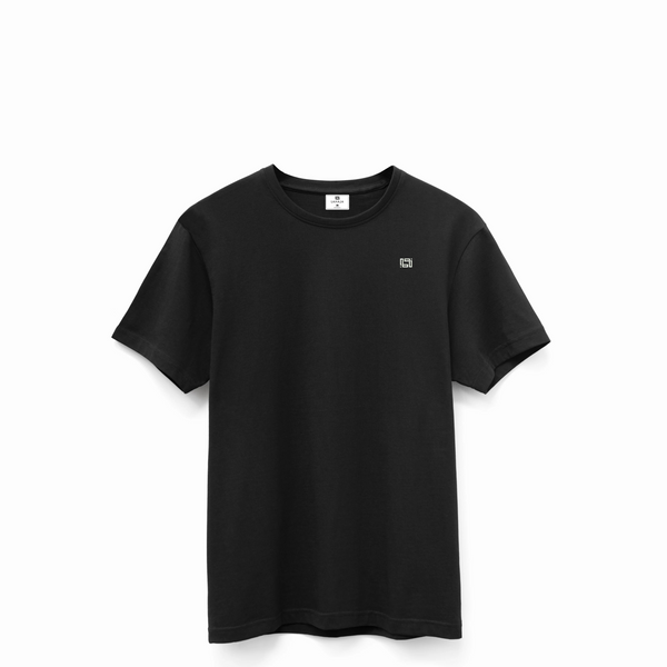 Black SUPIMA® Cotton T-Shirt Front view