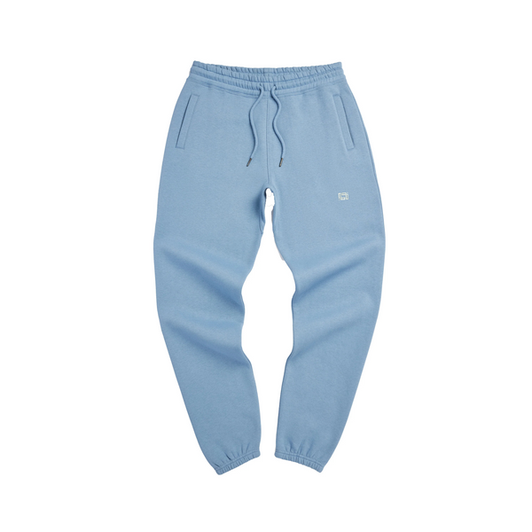 Cloudy Blue Organic Cotton Joggers Front view