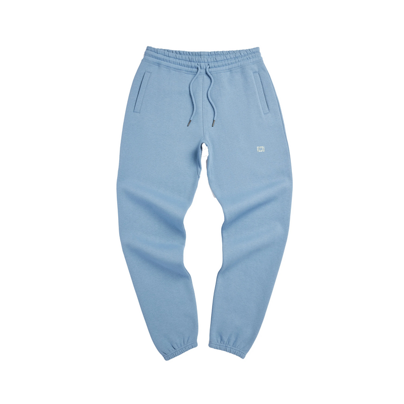 Cloudy Blue Organic Cotton Joggers Front view