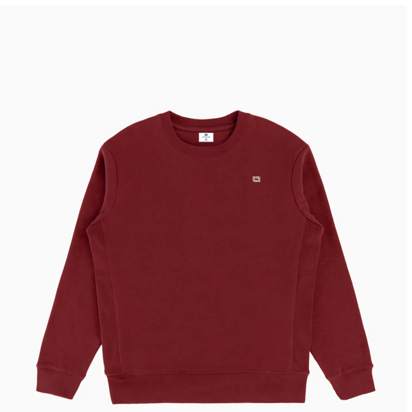 Maroon Organic Cotton Crewneck Front view