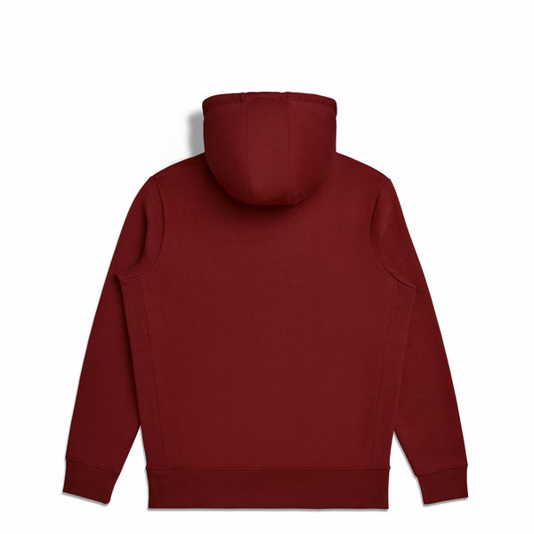 Maroon Organic Cotton Hoodie Back view