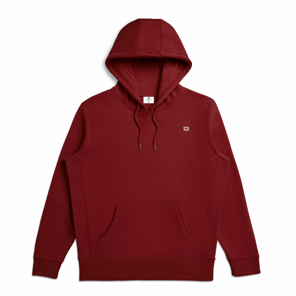 Maroon Organic Cotton Hoodie Back view