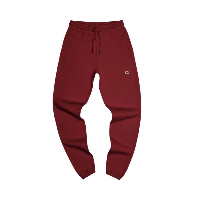 Maroon Organic Cotton Joggers front view