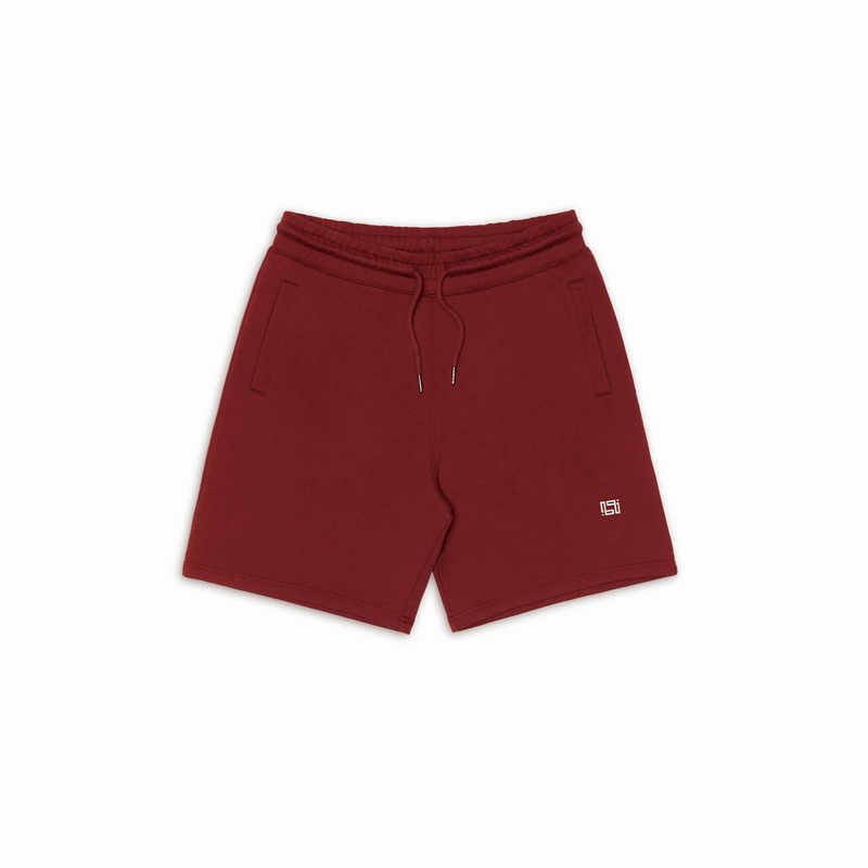 Maroon Organic Cotton SWEATSHORTS