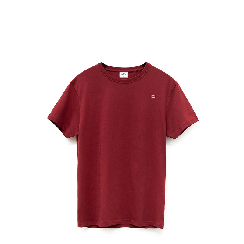 Maroon SUPIMA® Cotton T-Shirt Front view