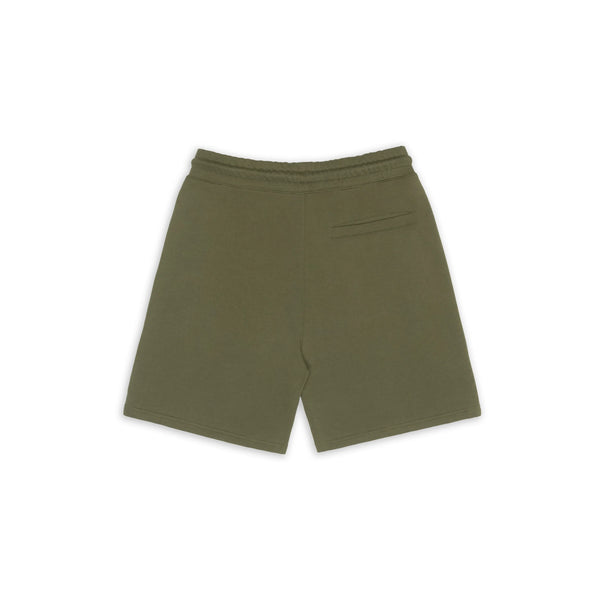 Military Olive Organic Cotton Sweatshorts Back view