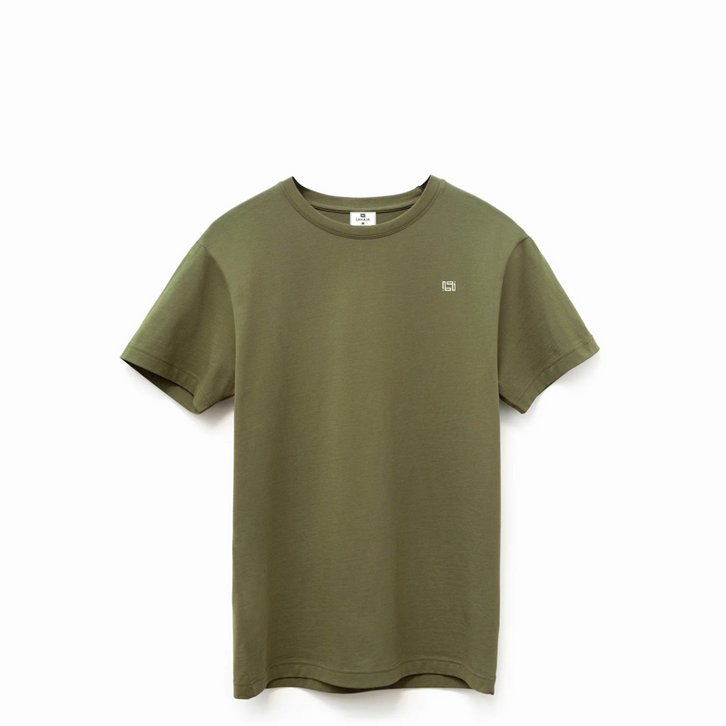 Military Olive SUPIMA® Cotton T-Shirt Front view