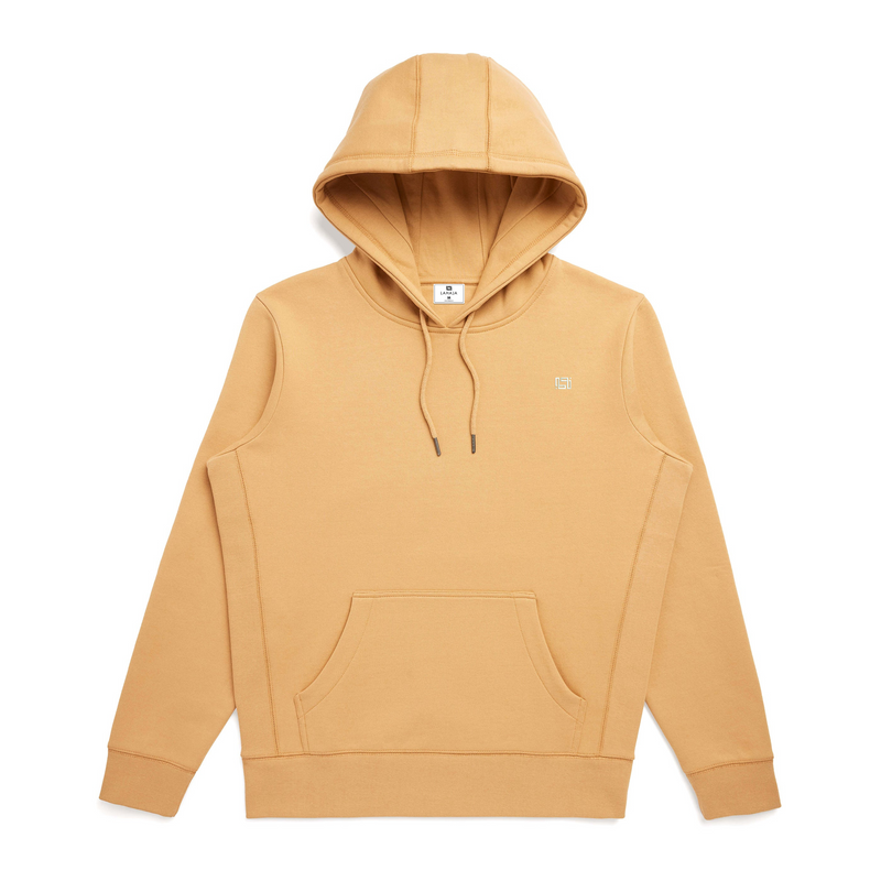 Tan Organic Cotton Hoodie Front view
