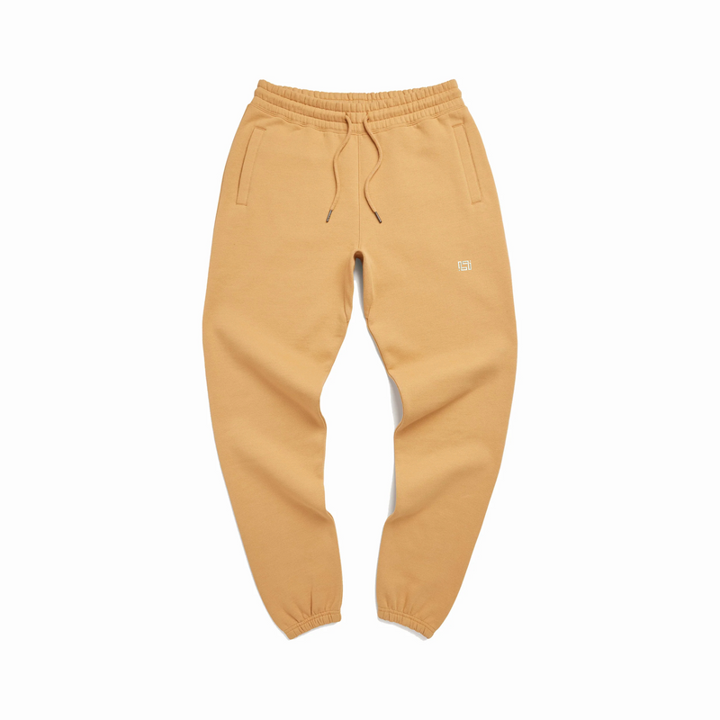 Tan Organic Cotton Joggers Front view