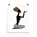 AFRICAN WOMAN SILHOUETTE Poster