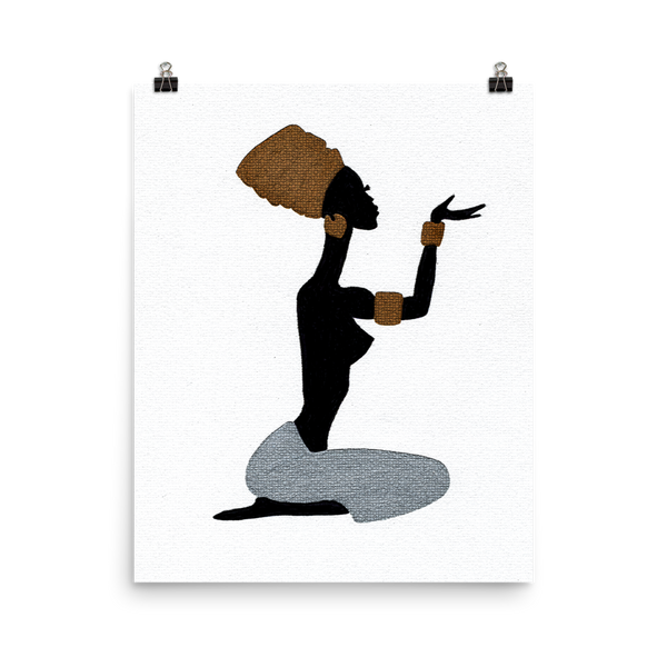 AFRICAN WOMAN SILHOUETTE Poster