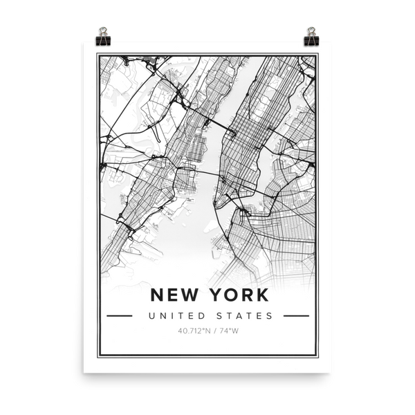 NEW YORK MAP Poster