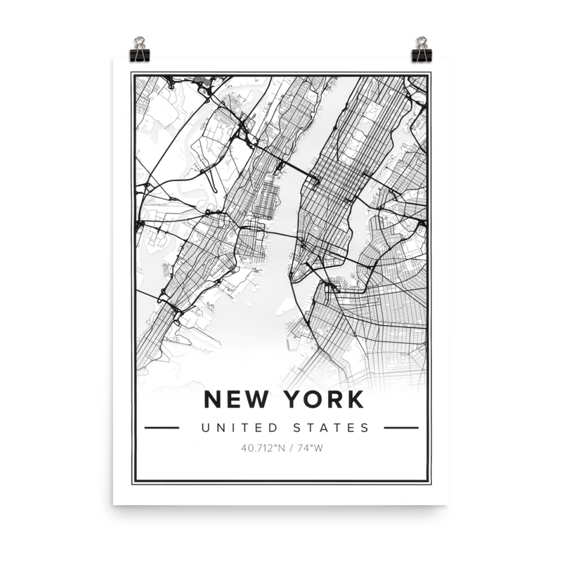 NEW YORK MAP Poster