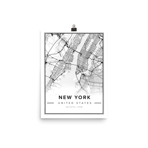 NEW YORK MAP Poster wall
