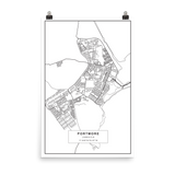 PORTMORE JAMAICA MAP Poster