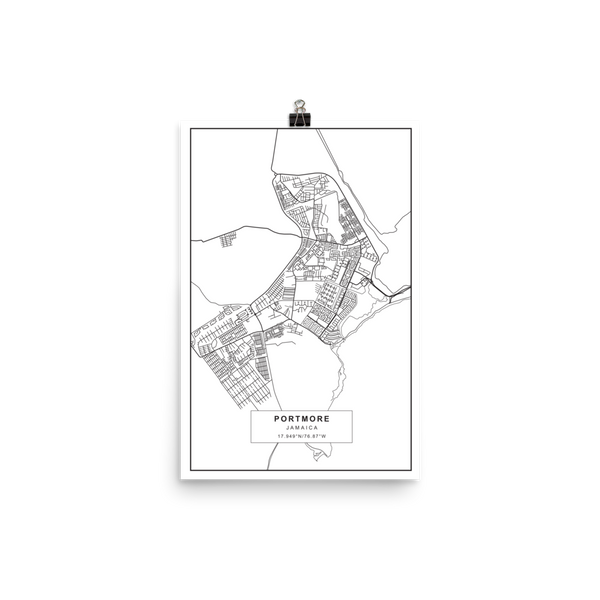 PORTMORE JAMAICA MAP Poster View 2