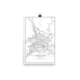 SPANISH TOWN JAMAICA MAP Poster